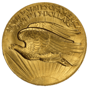 back of gold coin